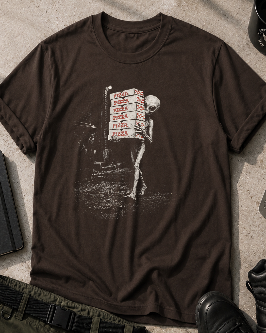 Alien Pizza Delivery T-Shirt