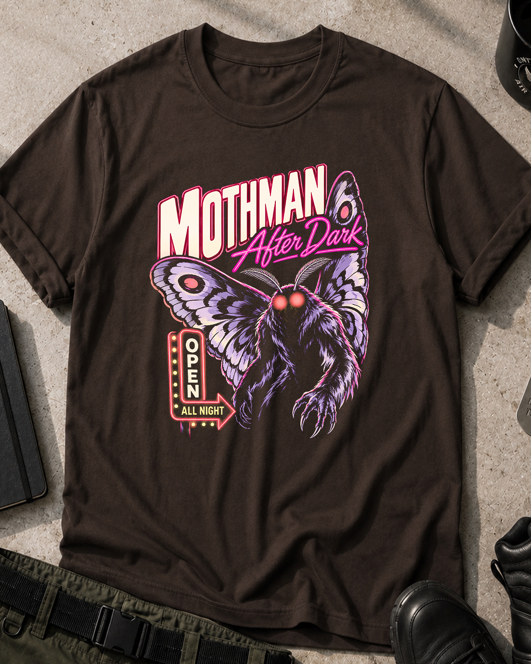 Mothman After Dark Graphic T-Shirt