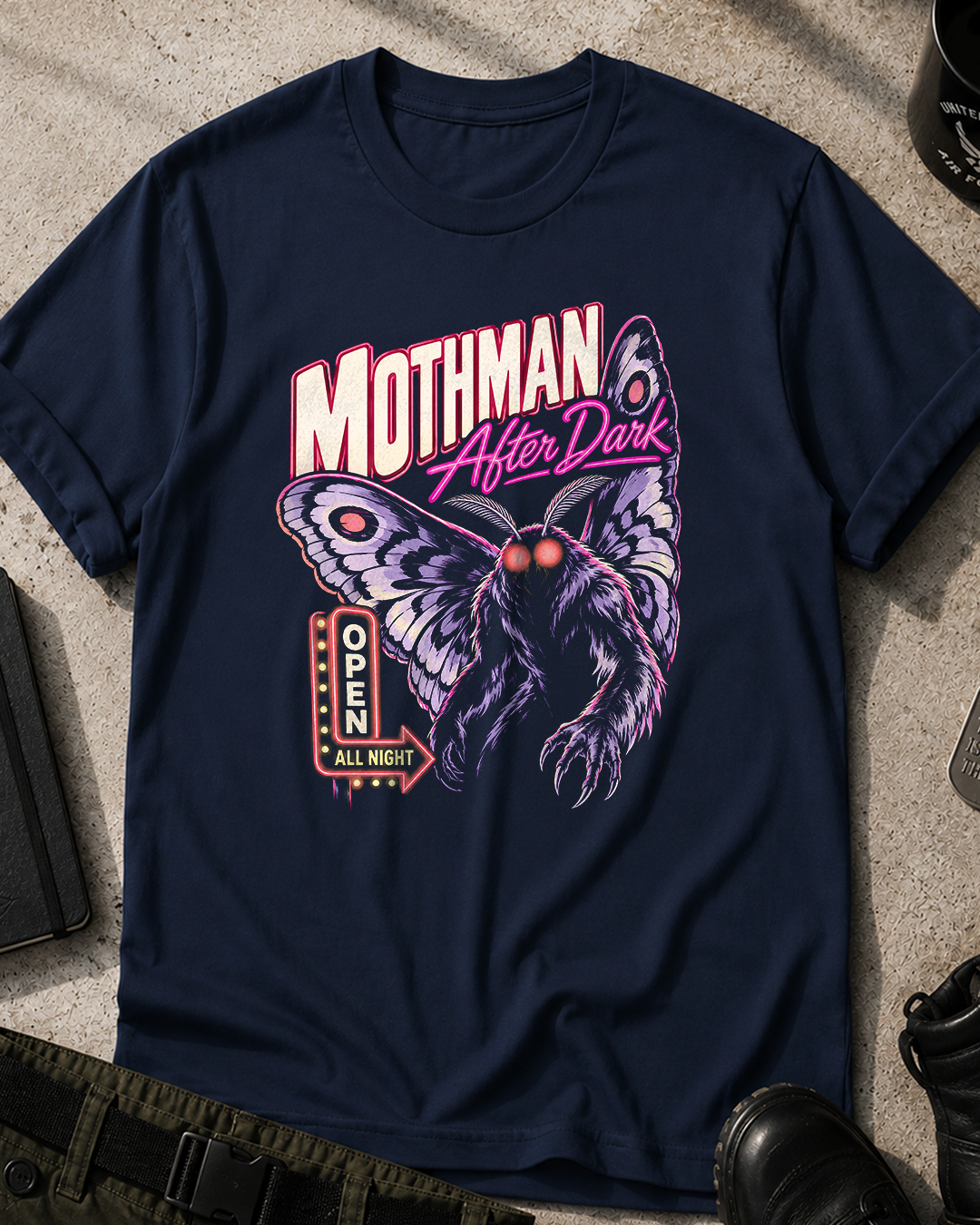 Mothman After Dark Graphic T-Shirt