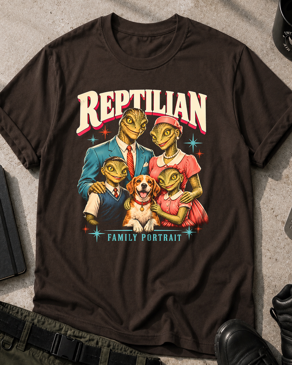 Reptilian Family Portrait T-Shirt