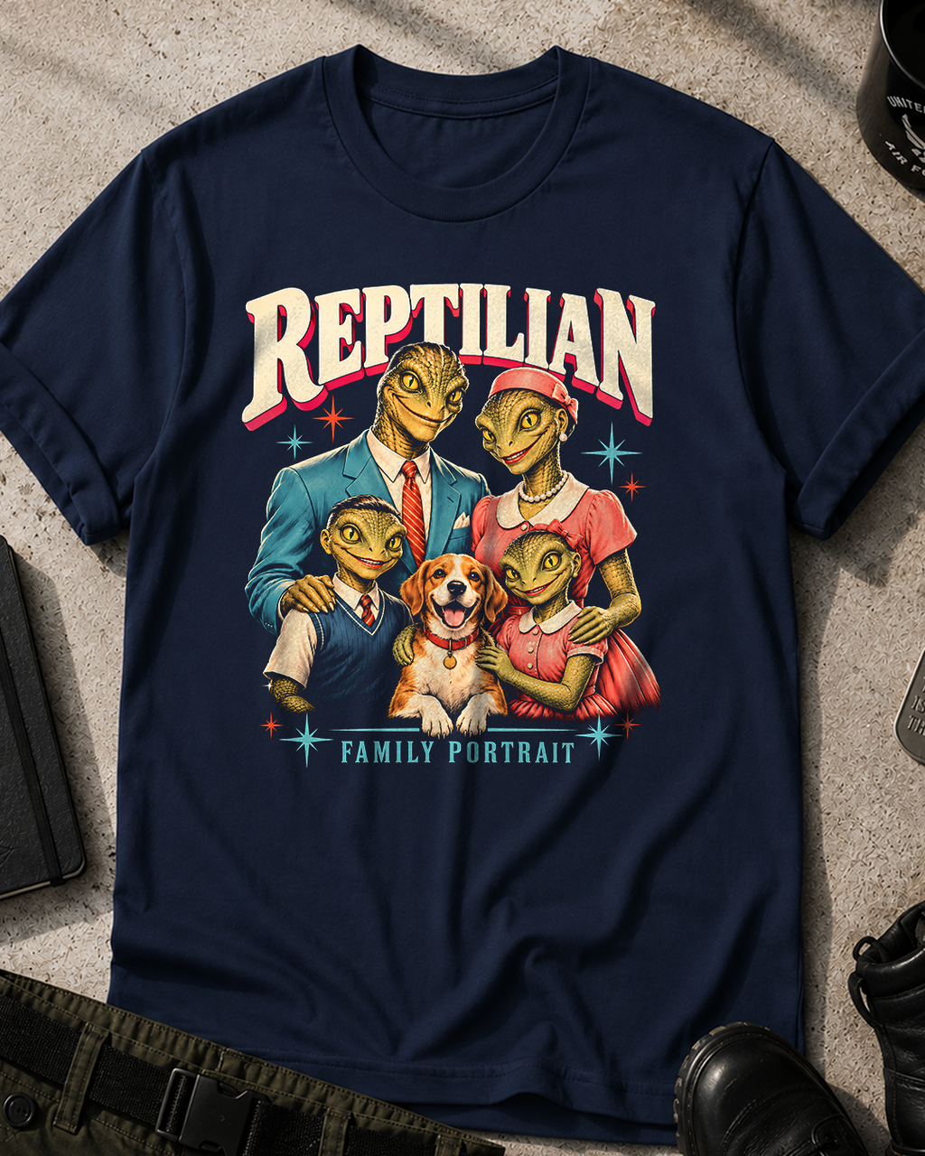 Reptilian Family Portrait T-Shirt