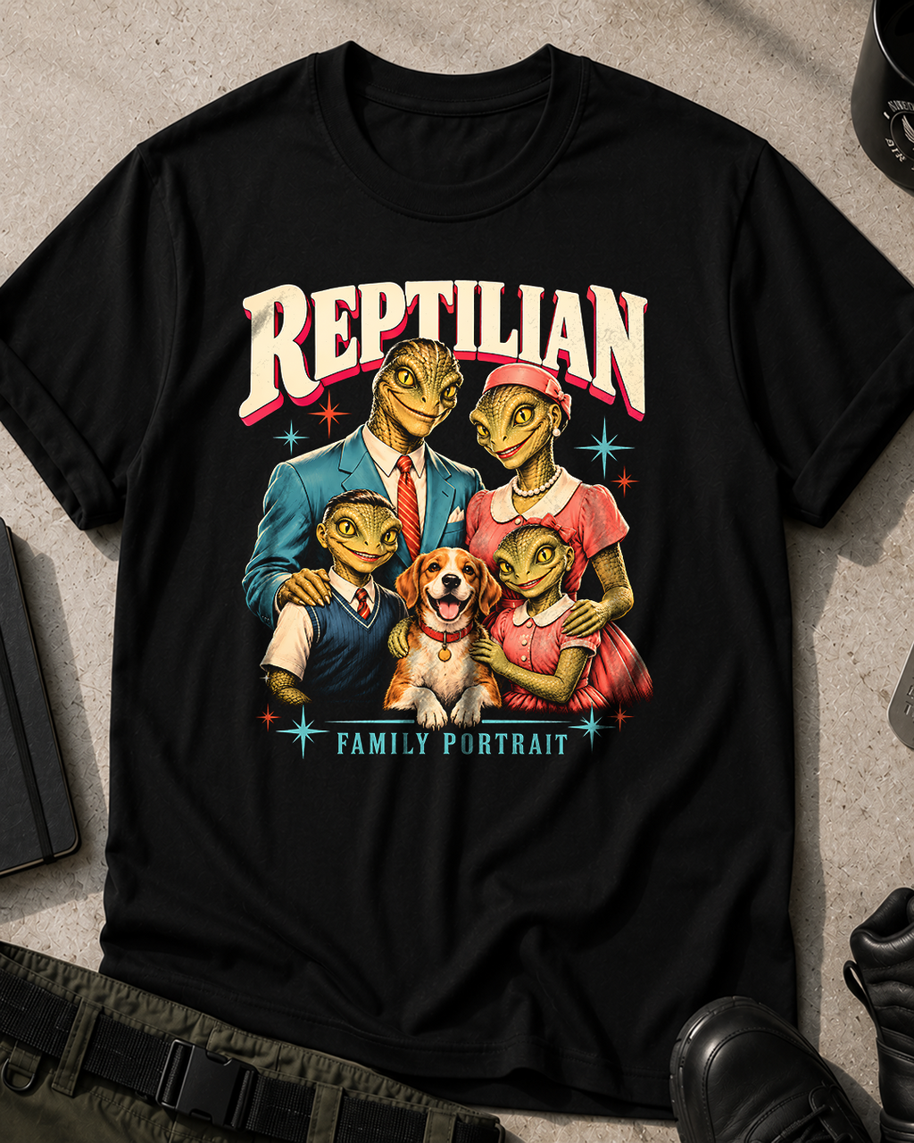 Reptilian Family Portrait T-Shirt