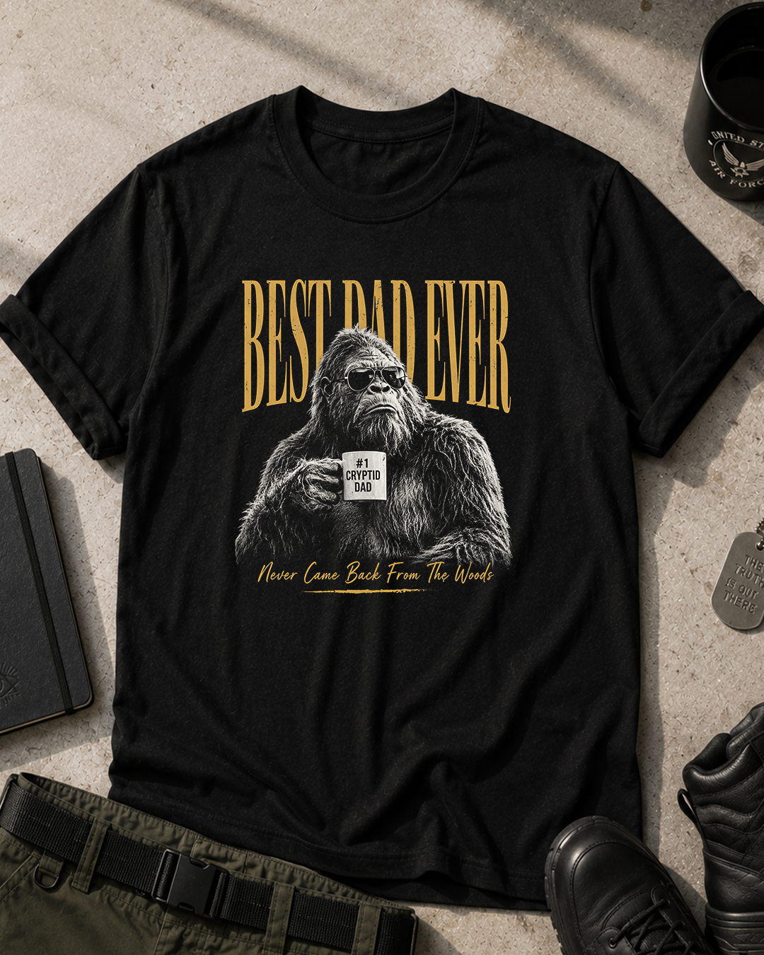 Bigfoot Best Dad Ever T-Shirt