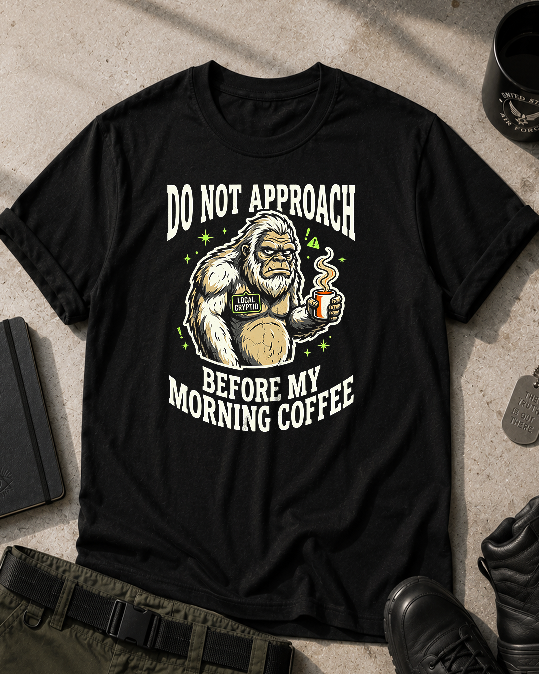 Bigfoot Morning Coffee T-Shirt