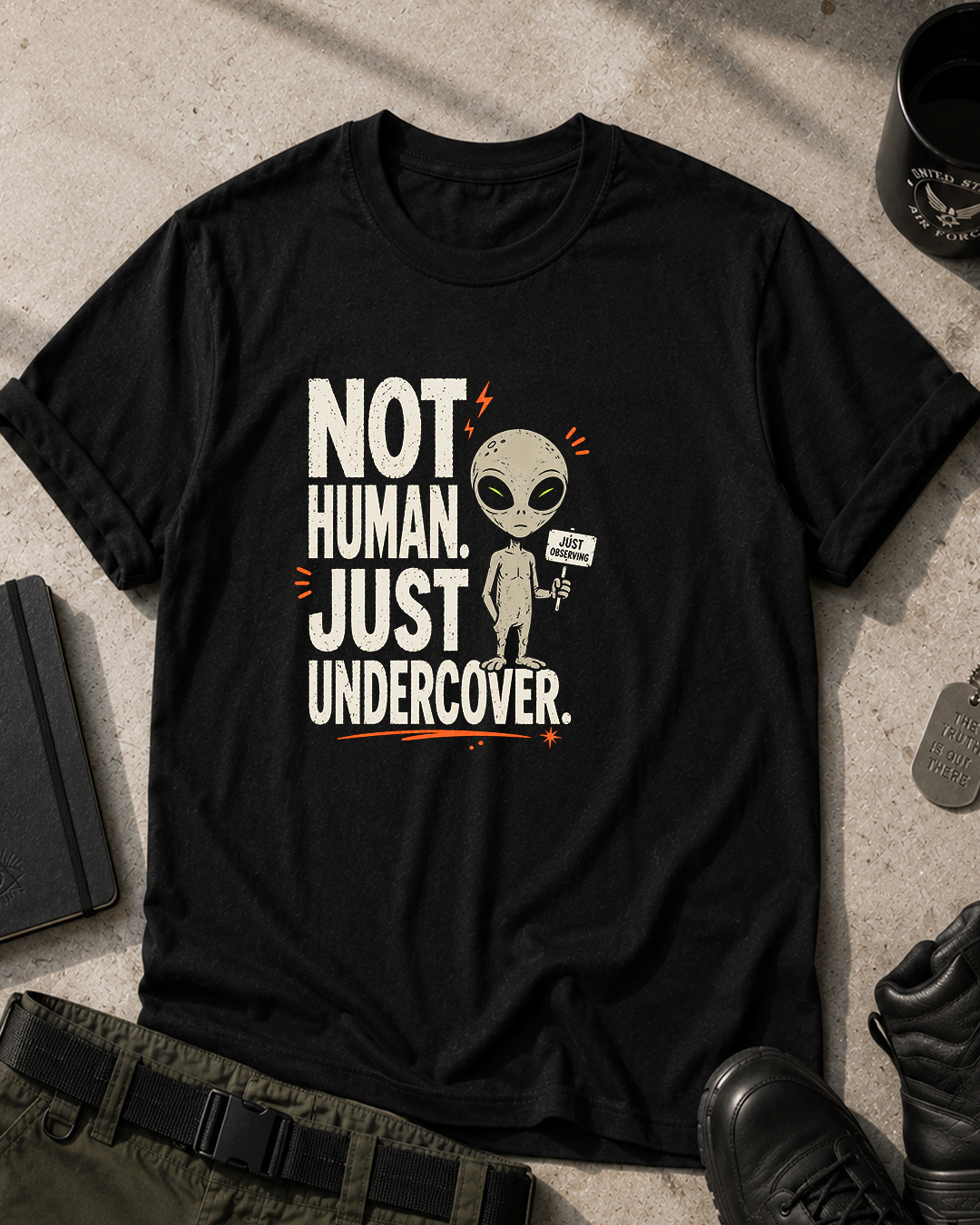 Not Human, Undercover T-Shirt Printify