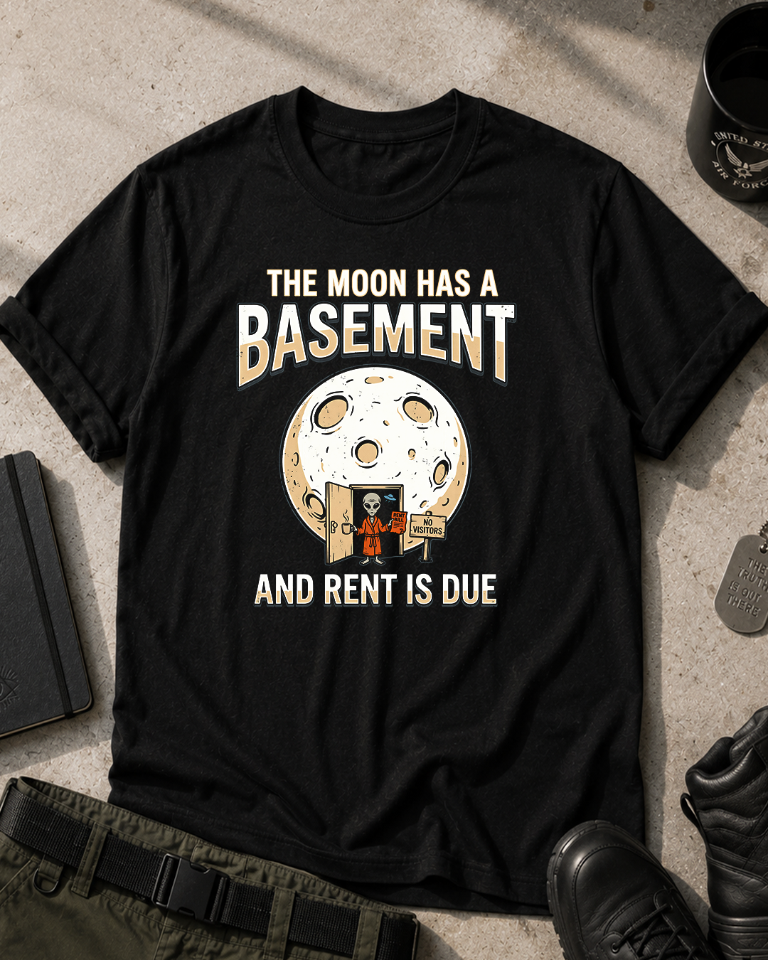 Hollow Moon Basement T-Shirt Printify