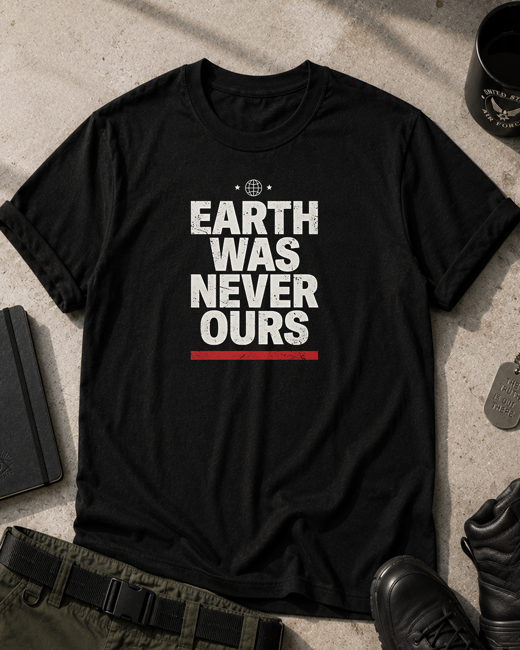 Earth Was Never Ours T-Shirt Printify