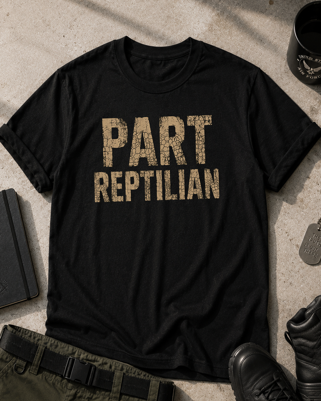 Part Reptilian T-Shirt Printify