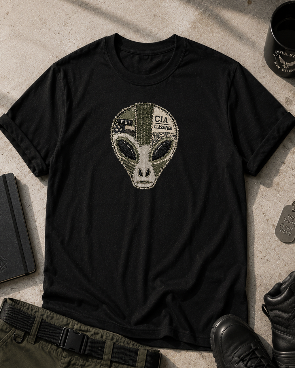Alien Vintage Patch Illusion T-Shirt