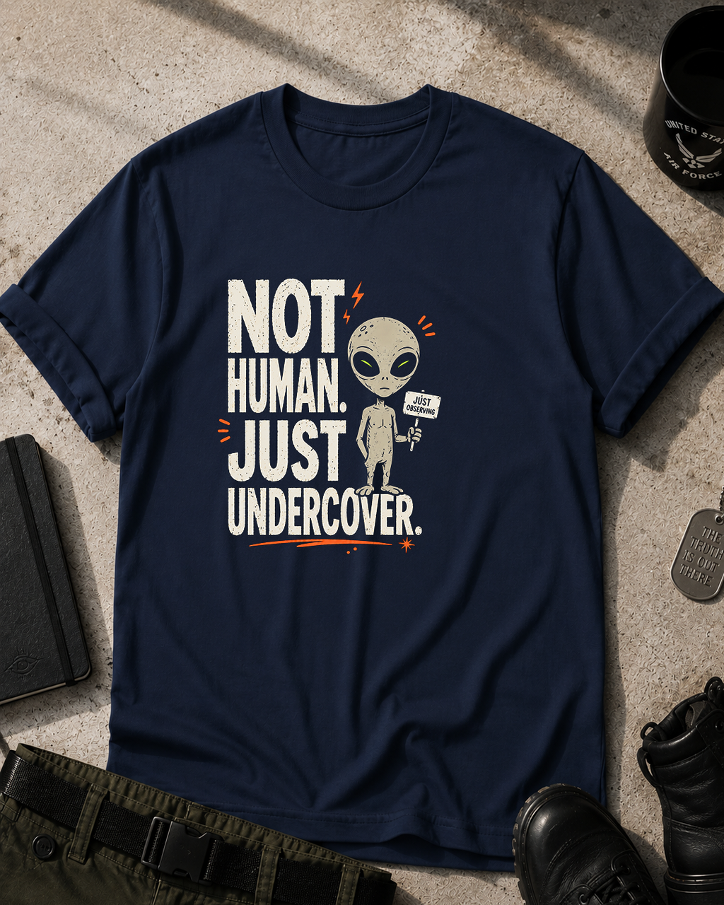 Not Human, Undercover T-Shirt Printify