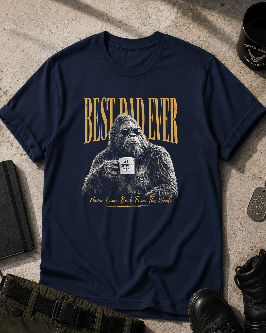 Bigfoot Best Dad Ever T-Shirt