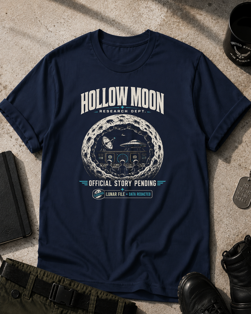Hollow Moon Research Dept T-Shirt Printify