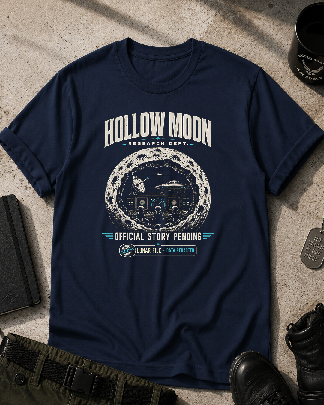 Hollow Moon Research Dept T-Shirt Printify