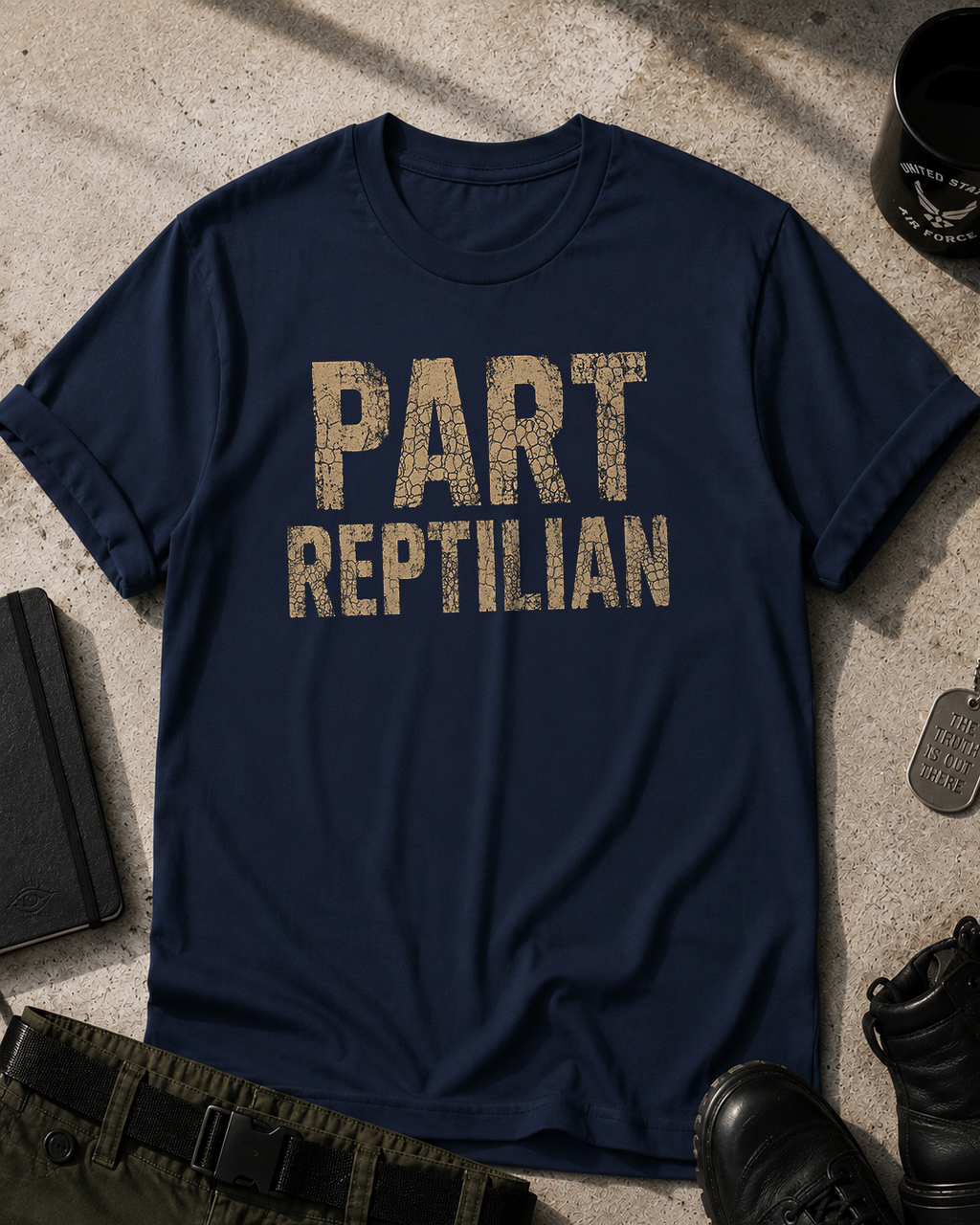 Part Reptilian T-Shirt Printify