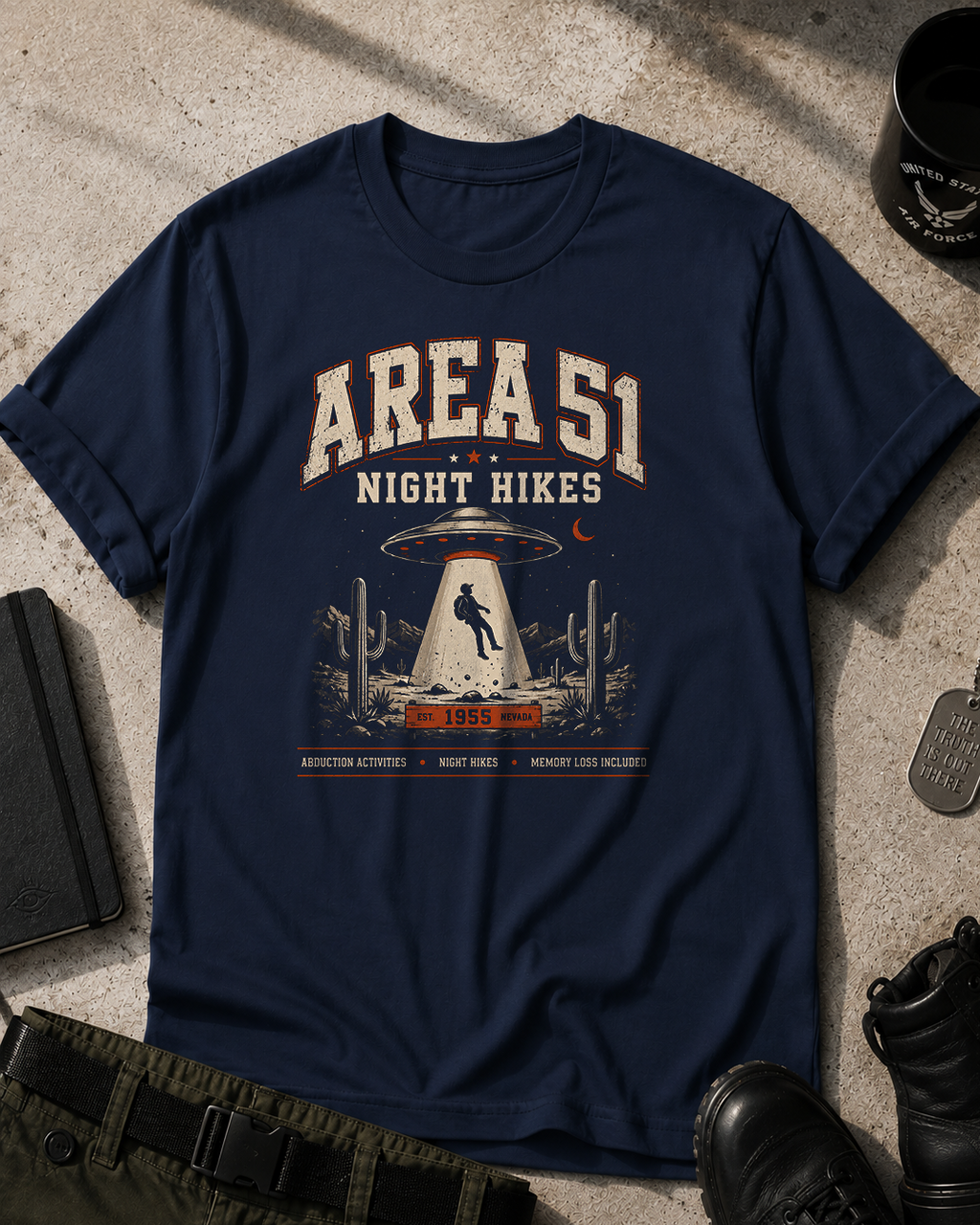 Area 51 Night Hikes T-Shirt Printify