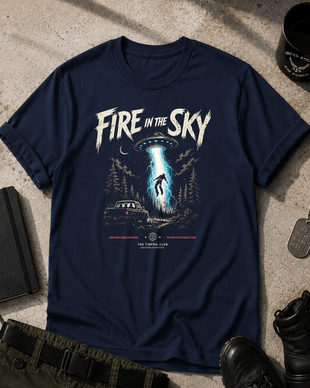 Alien Abduction Fire In The Sky T-Shirt Printify
