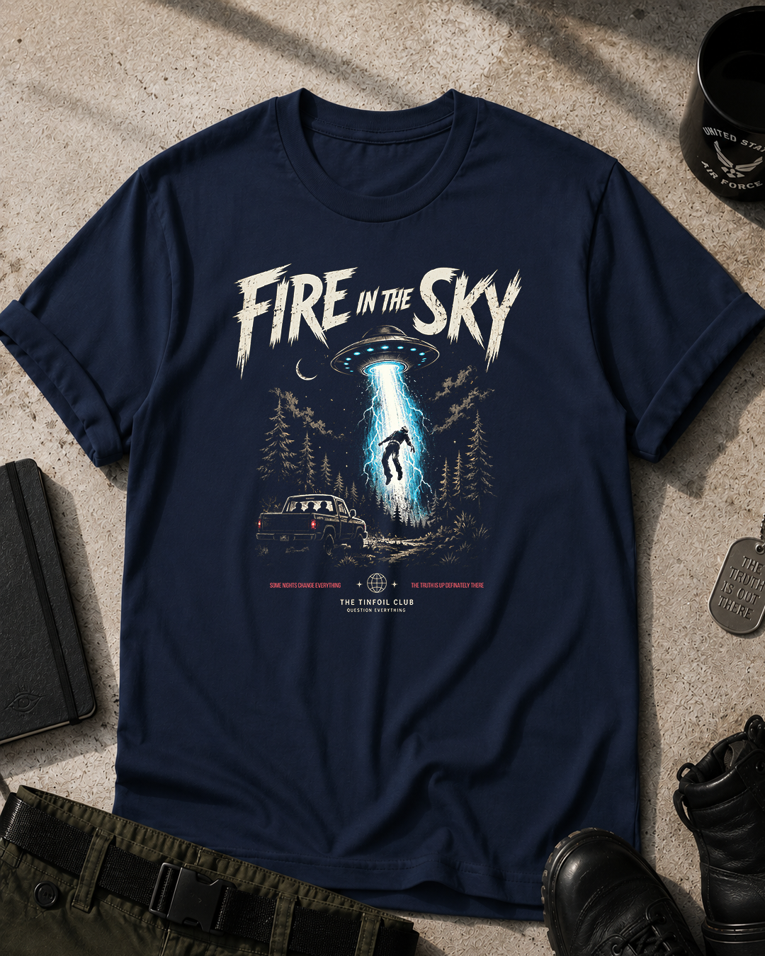 Alien Abduction Fire In The Sky T-Shirt Printify