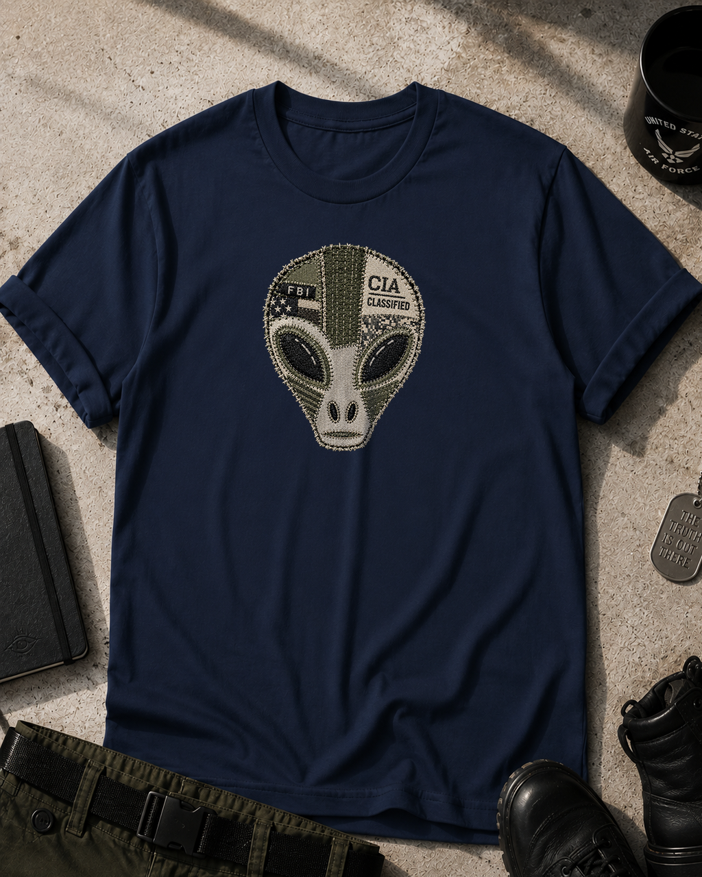 Alien Vintage Patch Illusion T-Shirt