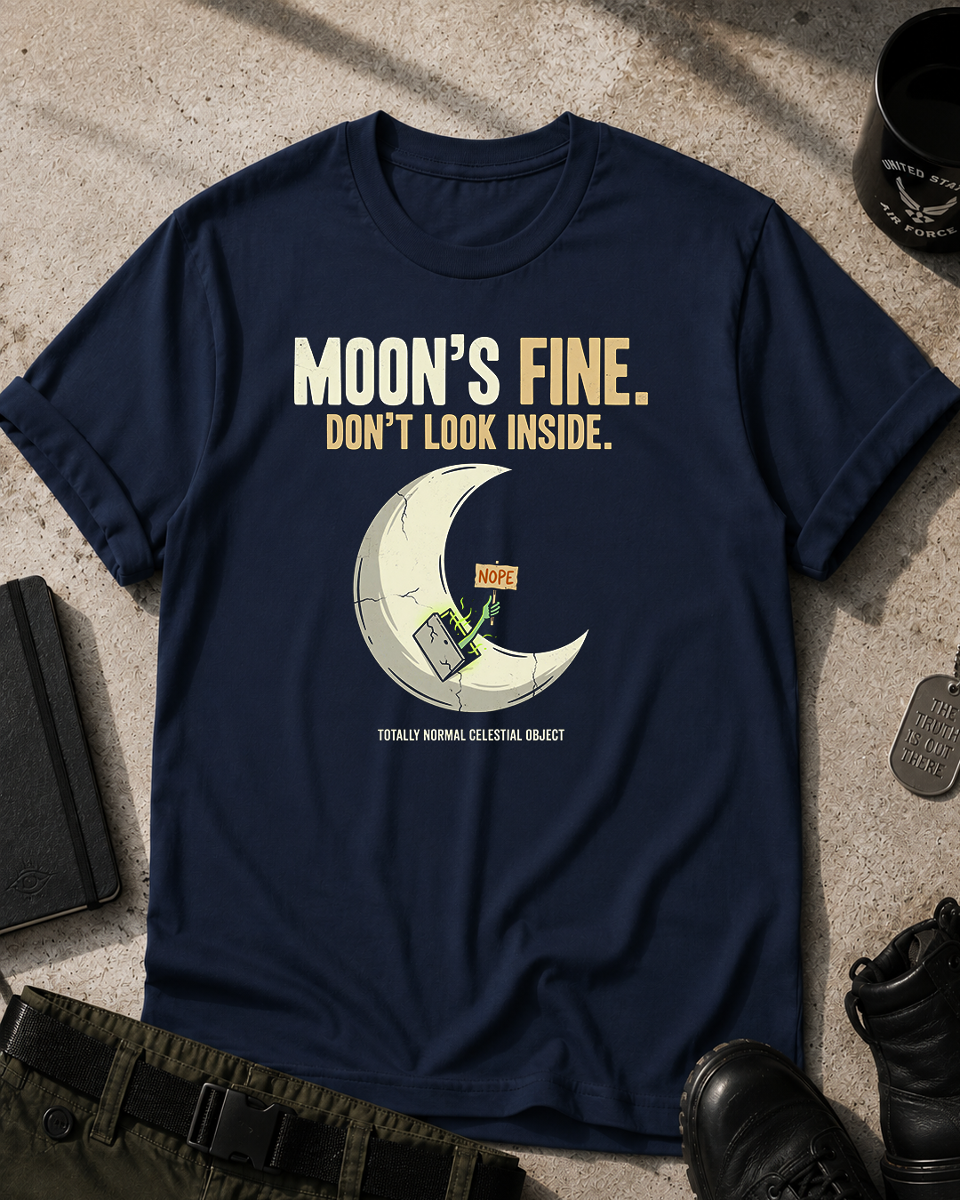 The Moon Is Fine T-Shirt Printify