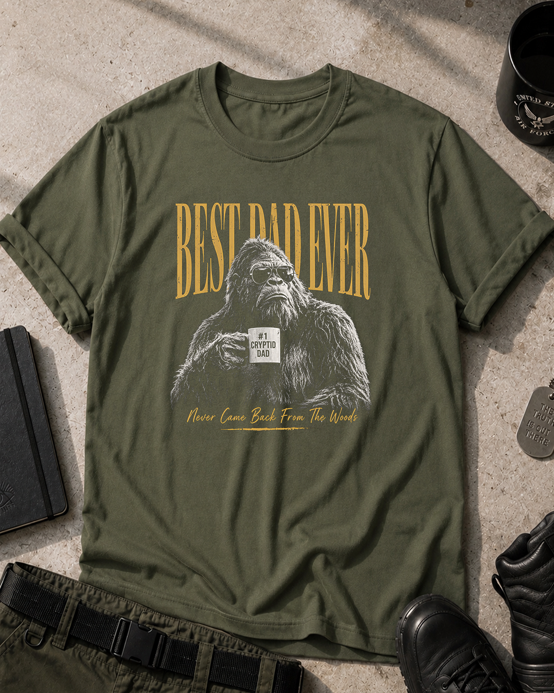 Bigfoot Best Dad Ever T-Shirt