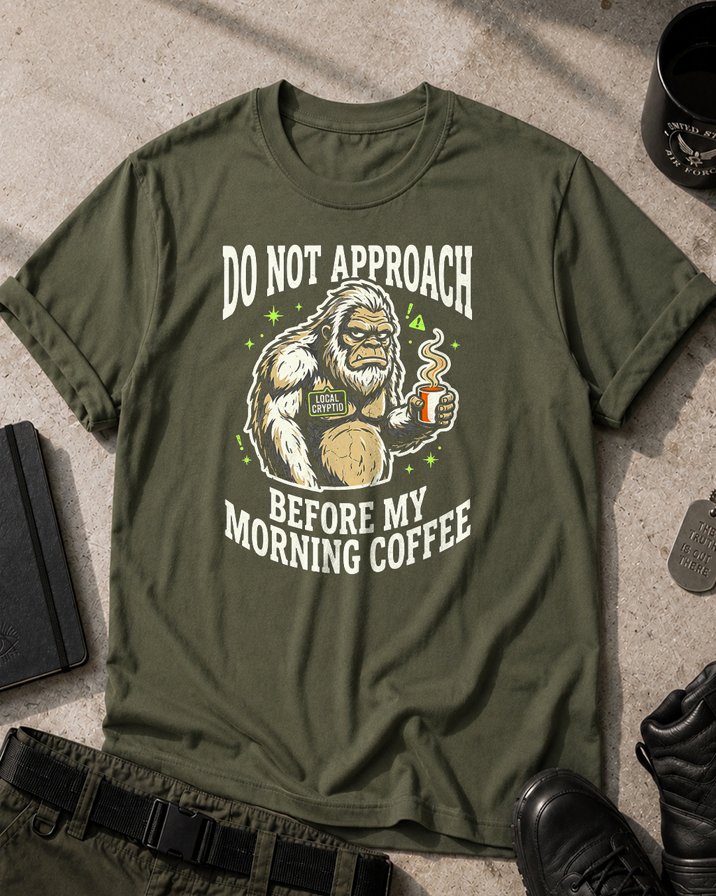 Bigfoot Morning Coffee T-Shirt