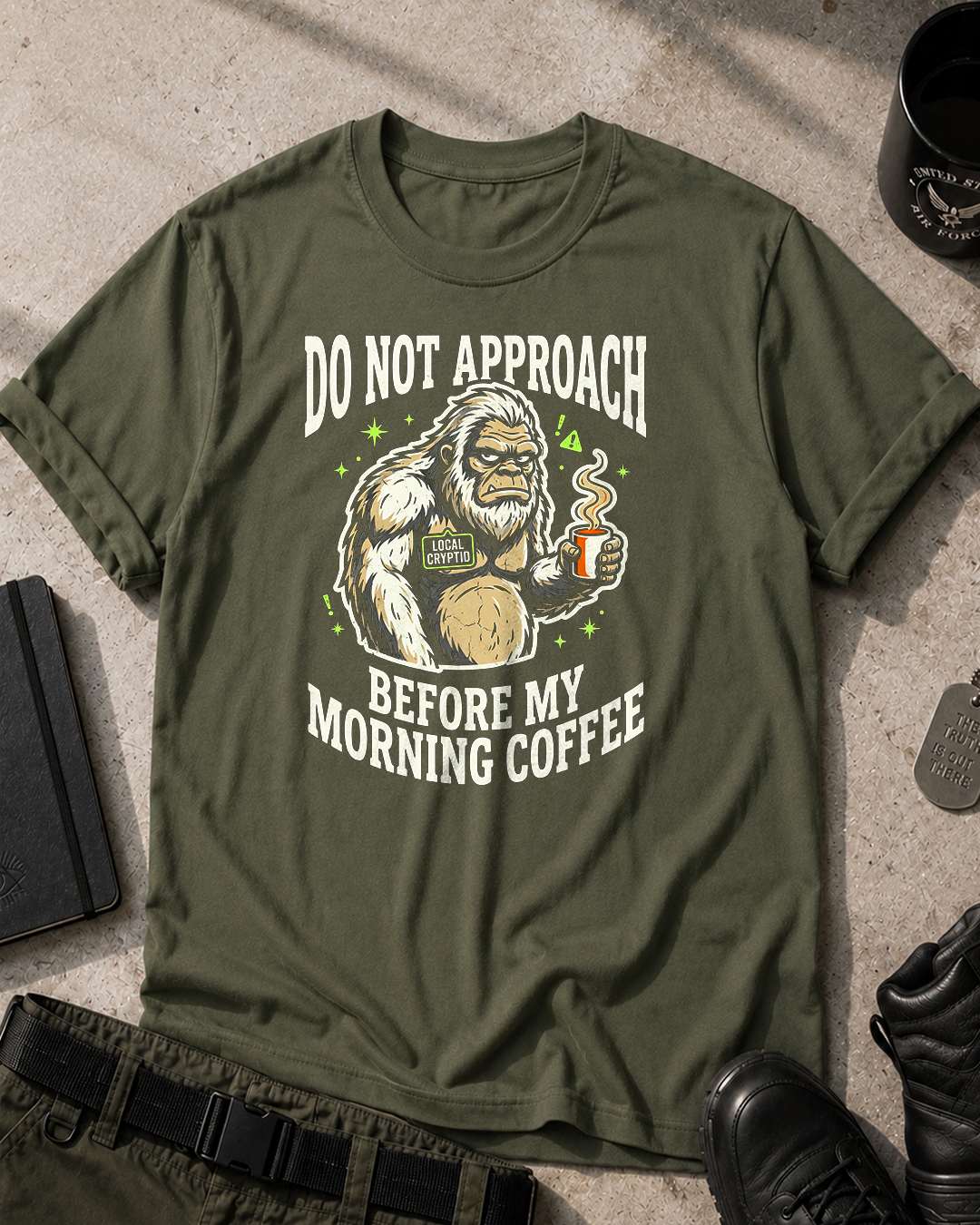 Bigfoot Morning Coffee T-Shirt