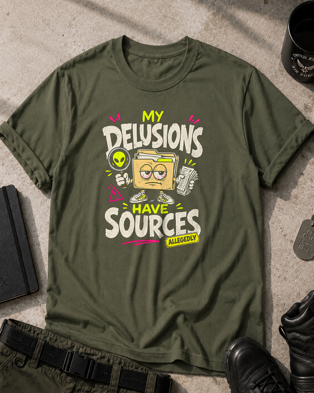My Delusions Have Sources T-Shirt Printify