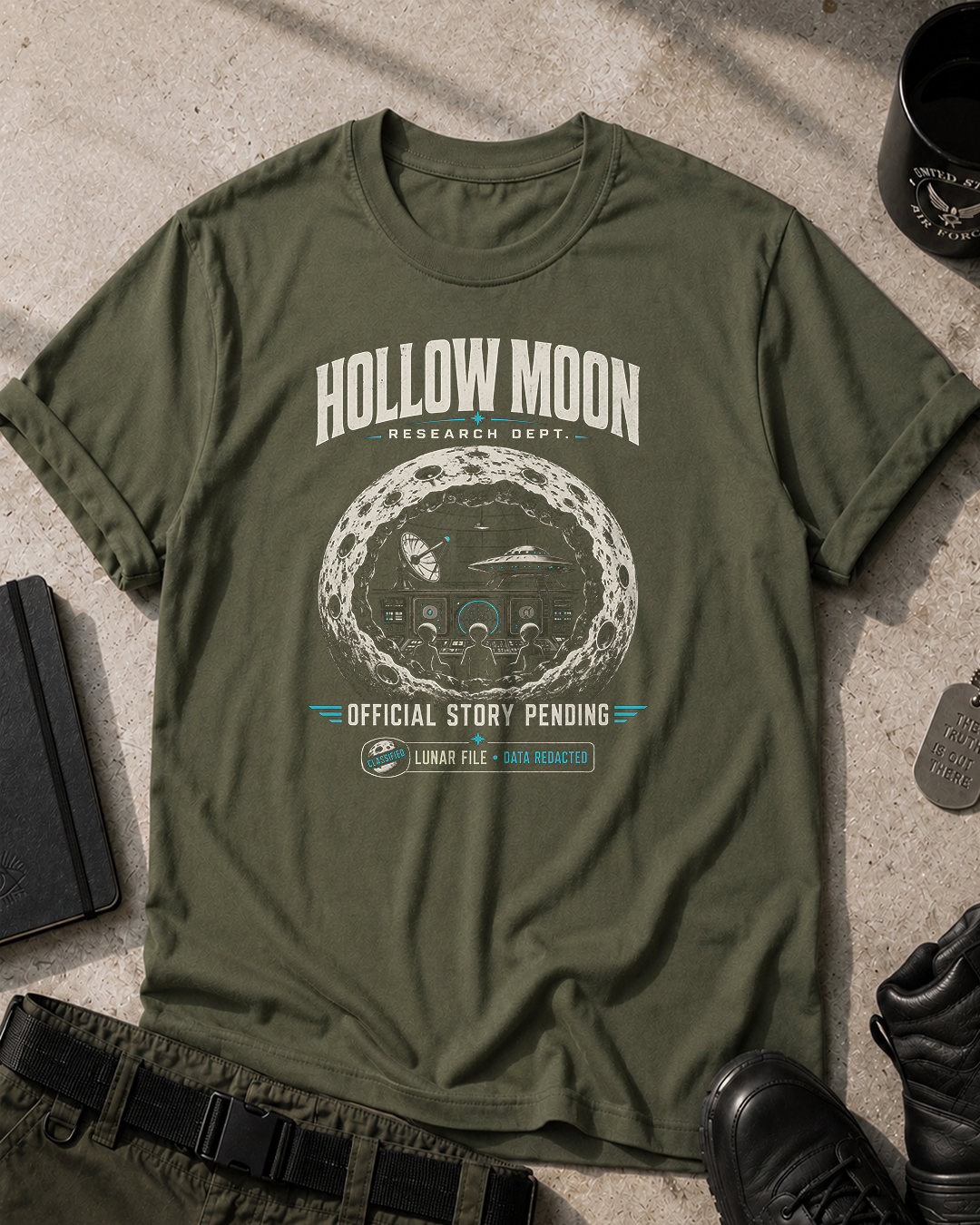 Hollow Moon Research Dept T-Shirt Printify
