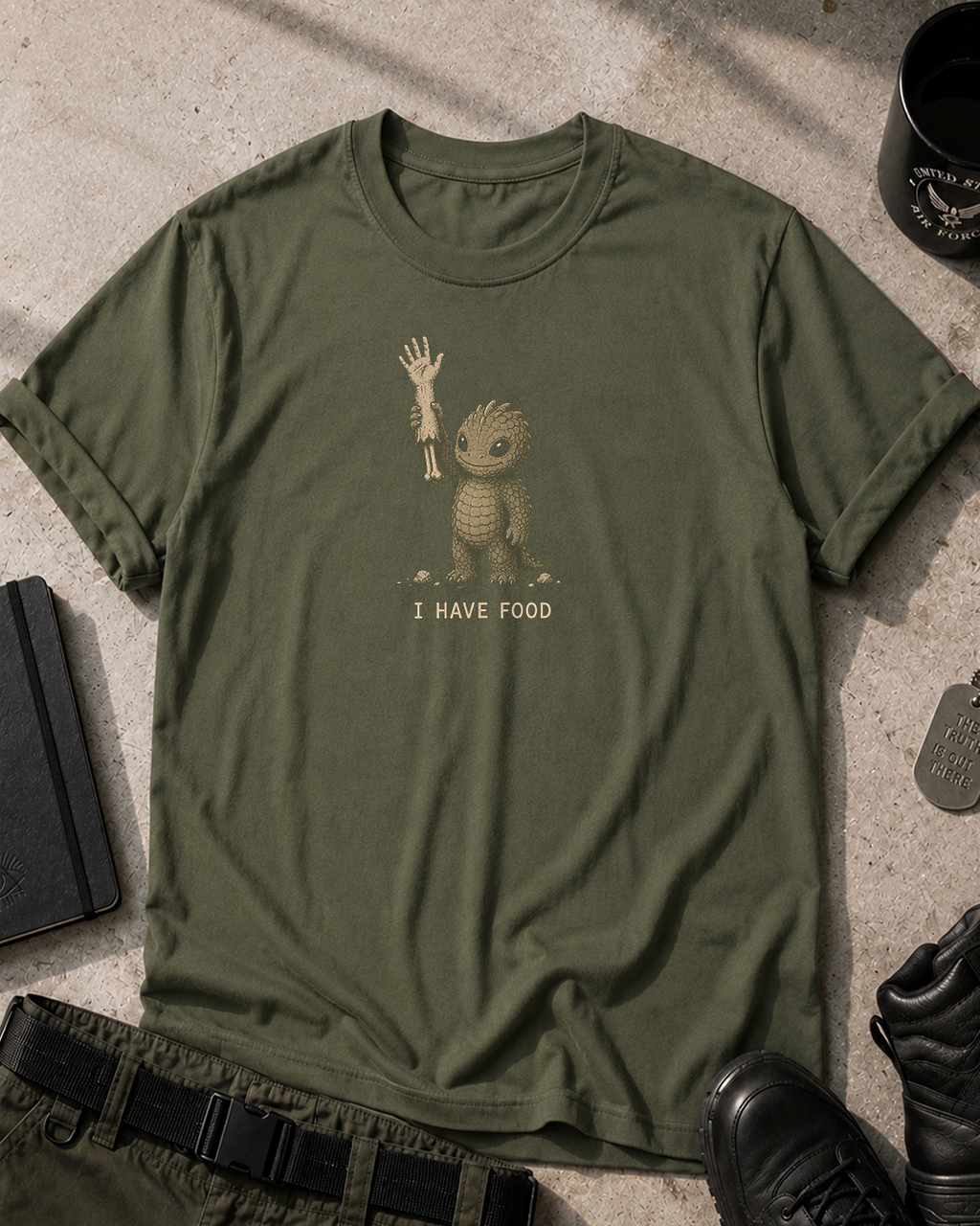Reptilian I Have Food T-Shirt Printify