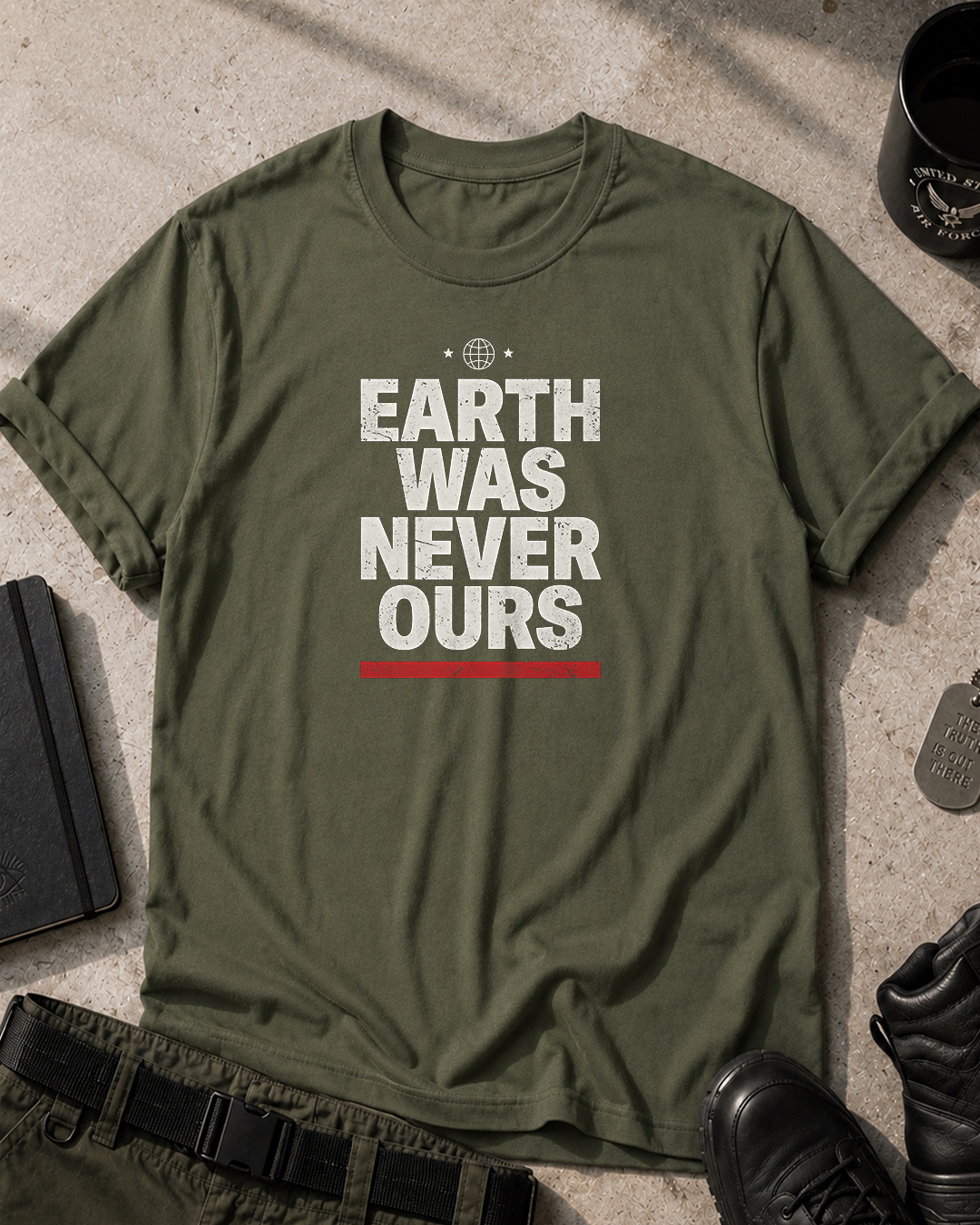 Earth Was Never Ours T-Shirt Printify