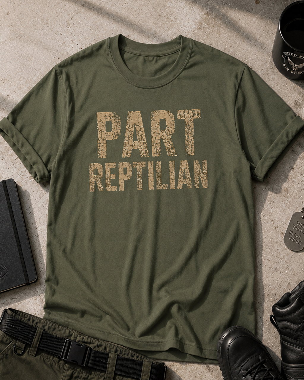 Part Reptilian T-Shirt Printify