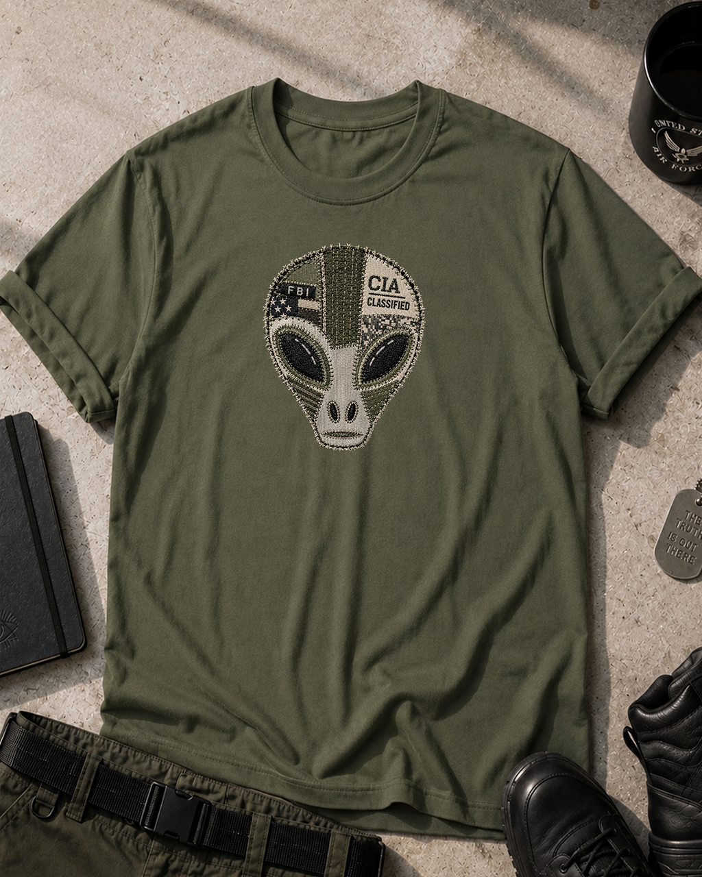 Alien Vintage Patch Illusion T-Shirt