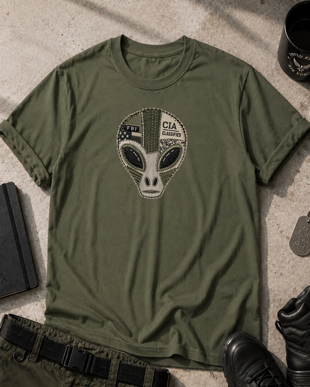 Alien Vintage Patch Illusion T-Shirt